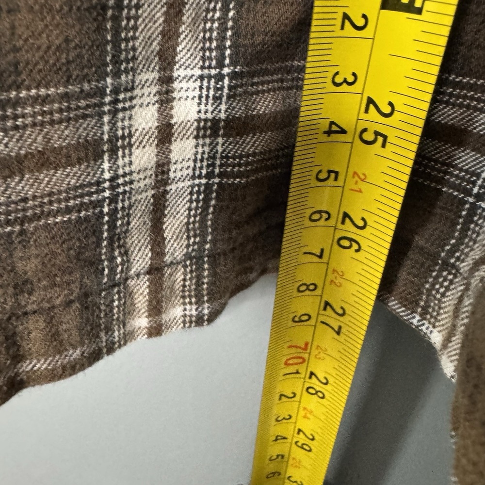 Kuhl Button Up Shirt Mens Small White Brown Plaid Flannel Outdoors Button Down - Picture 7 of 7
